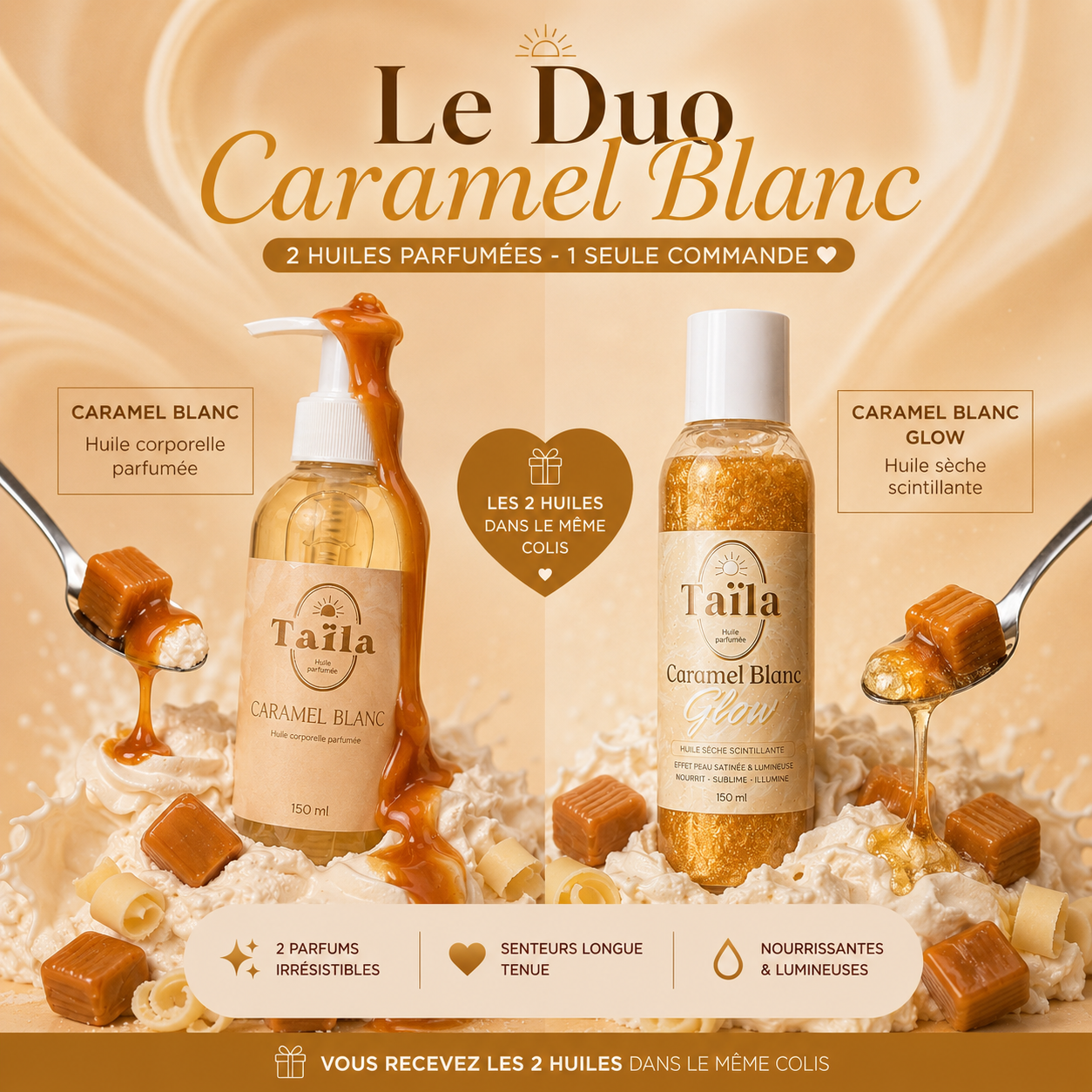 ✨ Duo Caramel Blanc & Caramel Blanc Glow