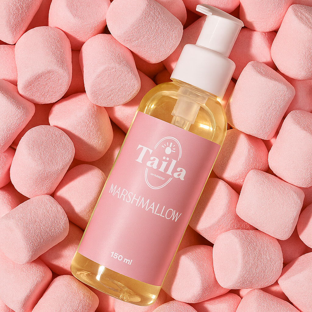 Huile Corporelle Parfumée – Marshmallow 🌸🍬