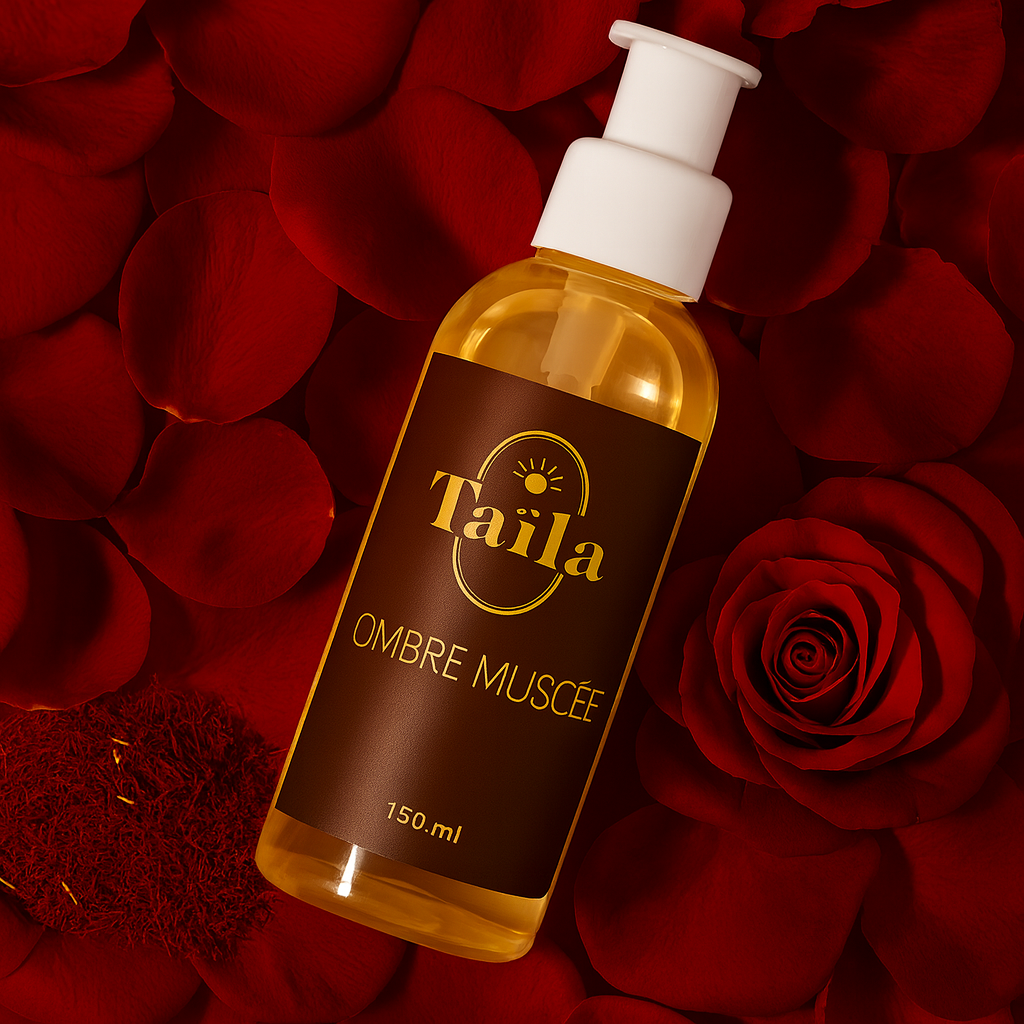 Huile Corporelle Parfumée – Ombre Musquée 🖤✨